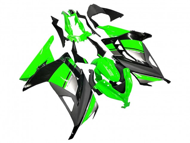 2013-2017 Kawasaki EX300 Motorcycle Fairings - Green Silver Black UK