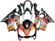 2004-2007 Honda CBR600 F4i Motorcycle Fairings - Matte Black Orange Rossi UK