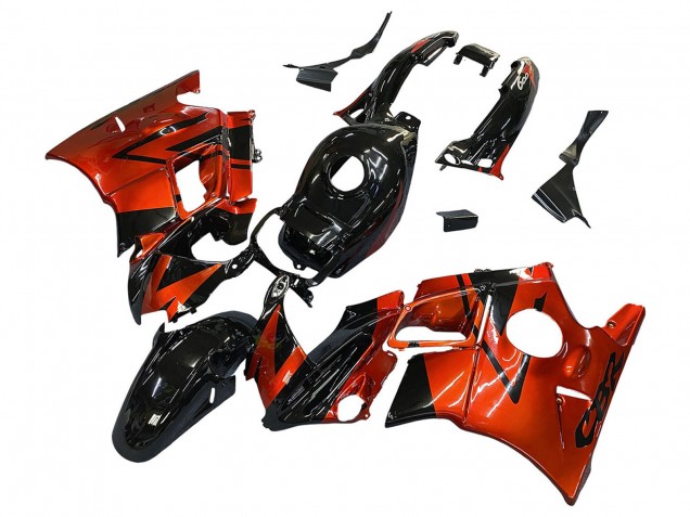 1991-1994 Honda CBR600 F2 Motorcycle Fairings - Orange Glossy Black UK