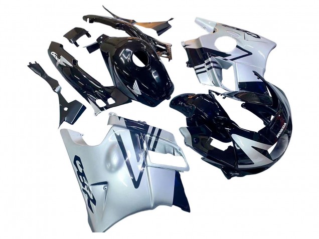 1991-1994 Honda CBR600 F2 Motorcycle Fairings - Silver Glossy Black UK