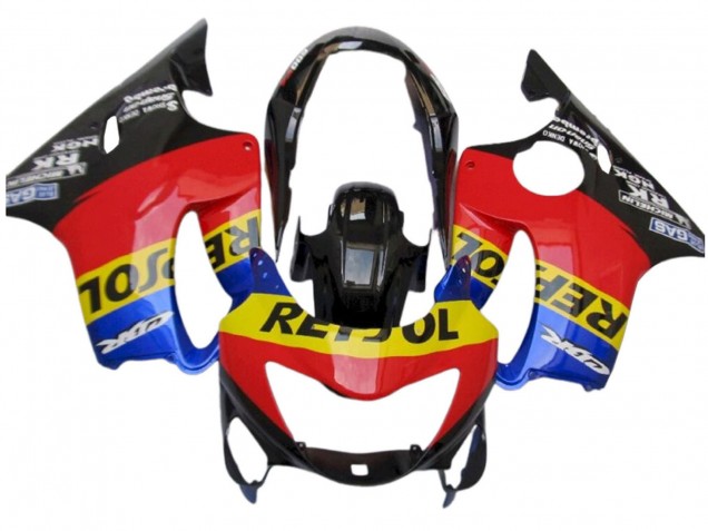 1999-2000 Honda CBR600 F4 Motorcycle Fairings - Red Yellow Blue Glossy Black Repsol UK