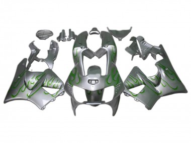 Buy 1998-1999 Honda CBR900RR 919 Motorcycle Fairings - Silver Green Flame UK