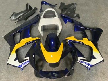 Buy 2000-2001 Honda CBR900RR 929 Motorcycle Fairings - White Yellow Dark Blue UK