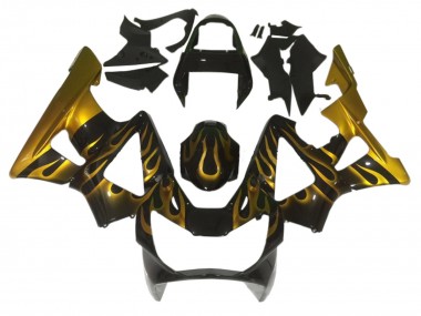 Buy 2000-2001 Honda CBR900RR 929 Motorcycle Fairings - Glossy Black Gold Flame UK