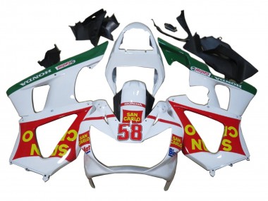 Buy 2000-2001 Honda CBR900RR 929 Motorcycle Fairings - White Red Green Castrol San Carlo UK