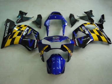 Buy 2002-2003 Honda CBR900RR 954 Motorcycle Fairings - Blue Yellow Glossy Black Telefonica MoviStar Castrol UK
