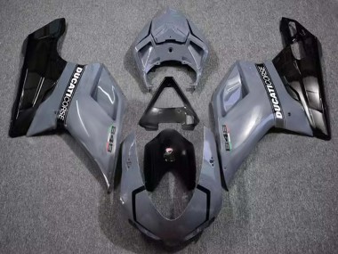 Buy 2007-2014 Ducati 848 Motorcycle Fairings - Grey Glossy Black Corse UK