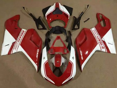 Buy 2007-2014 Ducati 848 Motorcycle Fairings - White Red Corse UK
