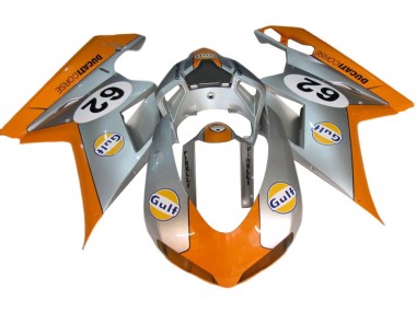 Buy 2007-2014 Ducati 848/1098/1198 Motorcycle Fairings - Silver Orange Gulf 62 UK