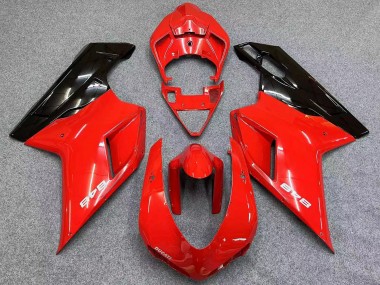 Buy 2007-2014 Ducati 848 Motorcycle Fairings - Red Glossy Black UK