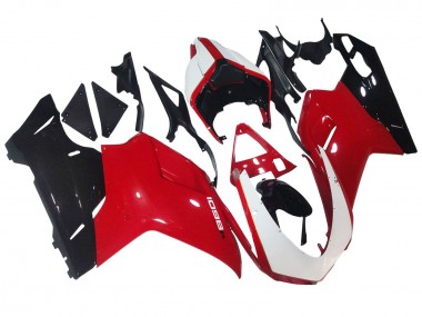 Buy 2007-2014 Ducati 1098 Motorcycle Fairings - White Red Glossy Black UK
