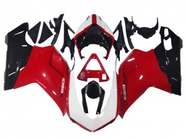 Buy 2007-2014 Ducati 1098 Motorcycle Fairings - White Red Glossy Black UK