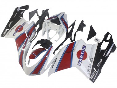 Buy 2007-2014 Ducati 1098 Motorcycle Fairings - White Red Blue Glossy Black Martini UK