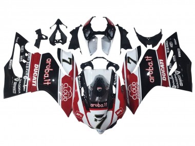 Buy 2011-2014 Ducati Panigale 899/1199 Motorcycle Fairings - White Red Glossy Black Aruba.it 7 UK