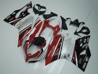Buy 2011-2014 Ducati Panigale 899 Motorcycle Fairing - White Red Glossy Black UK