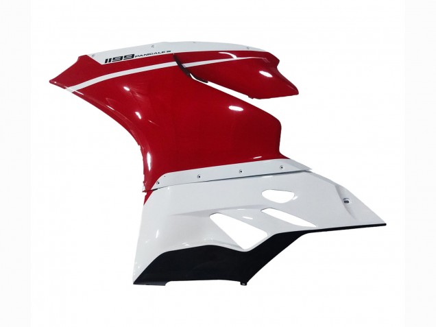 2011-2014 Ducati 1199 Motorcycle Fairings - White Red Glossy Black UK
