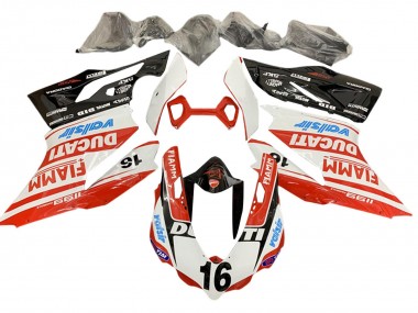 Buy 2011-2014 Ducati Panigale 1199 Motorcycle Fairings - White Red Glossy Black Valsir Fiamm Ficc 16 UK