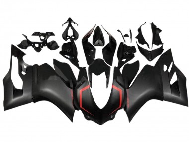 Buy 2015-2020 Ducati 1299 Motorcycle Fairings - Black Carbon Fiber Style Red UK
