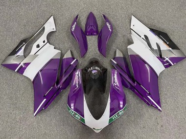 Buy 2015-2020 Ducati 959/1299 Motorcycle Fairings - Purple White Glossy Black Flex-Box UK