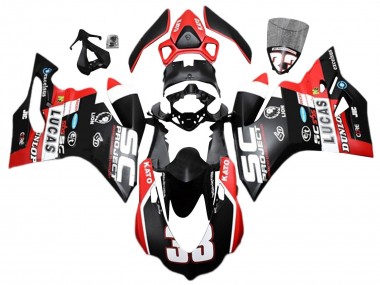Buy 2015-2020 Ducati 959/1299 Motorcycle Fairings - White Red Matte Black Lucas 33 UK