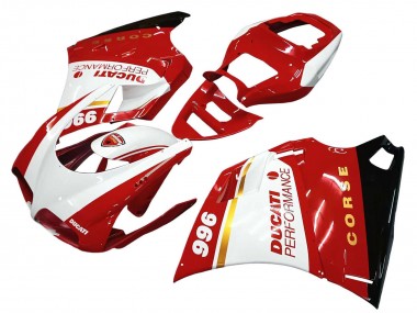 Buy 1993-2005 Ducati 996 Motorcycle Fairings - White Red Gold Glossy Black Corse Performance UK