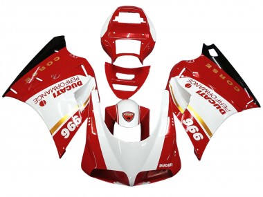 Buy 1993-2005 Ducati 996 Motorcycle Fairings - White Red Gold Glossy Black Corse Performance UK