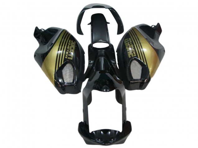 2008-2012 Ducati Monster 696 796 1100 1100S Motorcycle Fairings - Glossy Black Gold UK