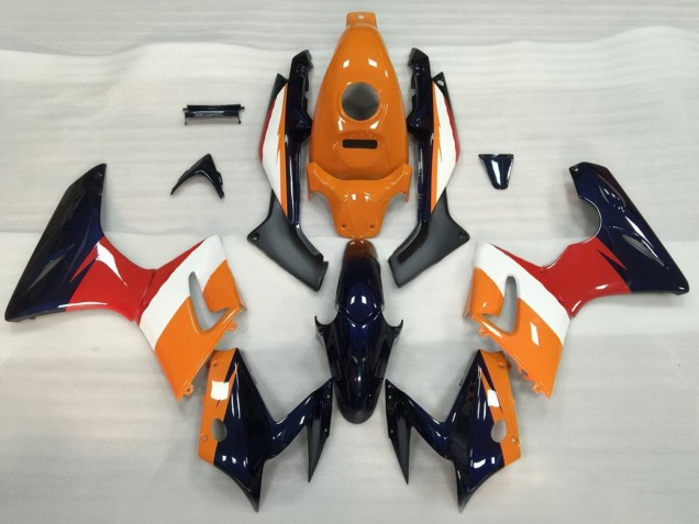 2002-2006 Honda CBR125R Motorcycle Fairings - Orange White Red Glossy Black UK