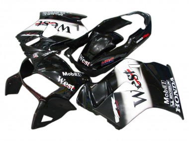 Buy 1998-2001 Honda VFR 800 Motorcycle Fairings - Glossy Black White West HRC UK