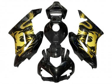 Buy 2004-2005 Honda CBR1000RR Motorcycle Fairings - Gold Glossy Black Dragon UK