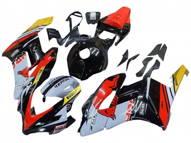 2004-2005 Honda CBR1000RR Motorcycle Fairings - Yellow Red White Glossy Red Bull Repsol HRC UK