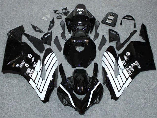 2004-2005 Honda CBR1000RR Motorcycle Fairings - Glossy Black White UK