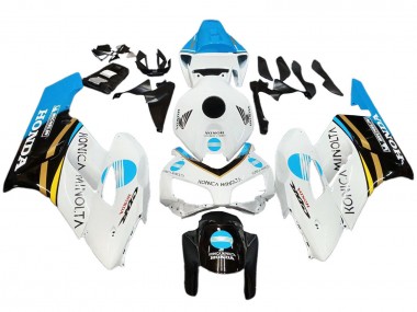 Buy 2004-2005 Honda CBR1000RR Motorcycle Fairings - White Light Blue Yellow Black Konica Minolta UK