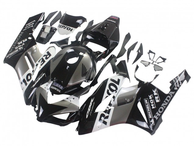 2004-2005 Honda CBR1000RR Motorcycle Fairing Kits - Silver White Glossy Black Repsol UK