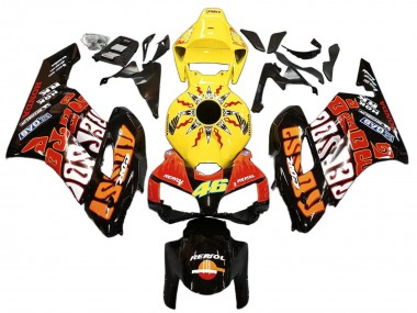 Buy 2004-2005 Honda CBR1000RR Motorcycle Fairings - Yellow Orange Glossy Black Repsol Rossi 46 UK