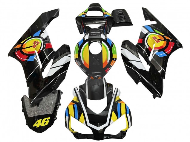 2004-2005 Honda CBR1000RR Motorcycle Fairings - Yellow Blue Red Glossy Black Color Wheel 46 UK