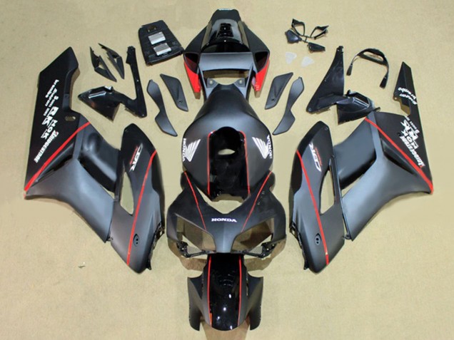 2004-2005 Honda CBR1000RR Motorcycle Fairings - Glossy Black Glossy Grey Red Stripe UK