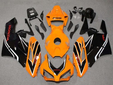Buy 2004-2005 Honda CBR1000RR Motorcycle Fairings - Orange White Glossy Black Stripe UK