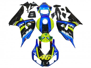 Buy 2006-2007 Honda CBR1000RR Motorcycle Fairings - Blue Fluorescent Green Glossy Black Shark 46 UK