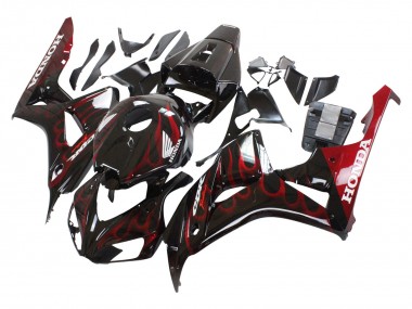 Buy 2006-2007 Honda CBR1000RR Motorcycle Fairing - Glossy Black Red Flame UK
