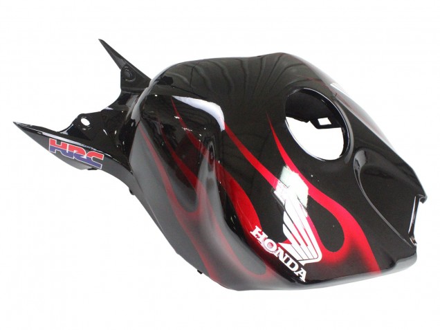 2006-2007 Honda CBR1000RR Motorcycle Fairings - Glossy Black Yellow Red Flame UK