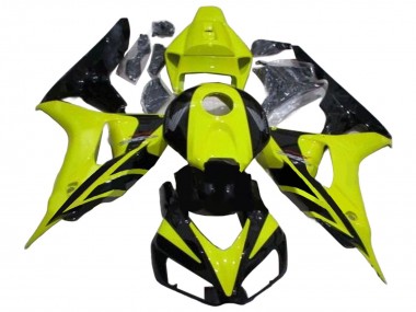 Buy 2006-2007 Honda CBR1000RR Motorcycle Fairings - Green Glossy Black Geometric UK