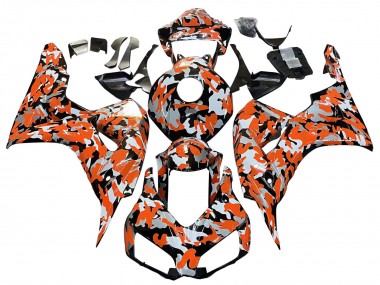 Buy 2006-2007 Honda CBR1000RR Motorcycle Fairings - Black Orange Silver Camouflage UK