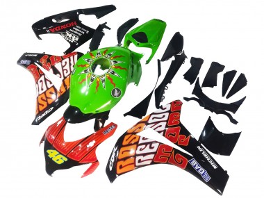 Buy 2008-2011 Honda CBR1000RR Motorcycle Fairings - Green Orange Glossy Black Rossi Michelin 46 UK