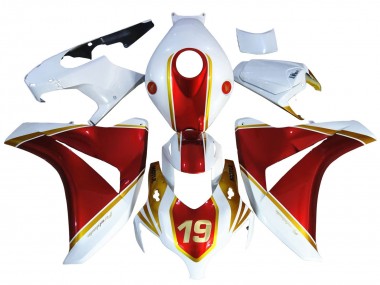 Buy 2008-2011 Honda CBR1000RR Motorcycle Fairings - White Red Gold 19 UK