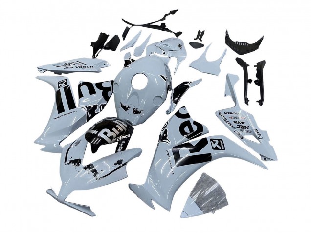 2012-2016 Honda CBR1000RR Motorcycle Fairings - Light Grey Glossy Black Red Bull UK