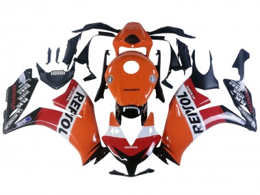 Buy 2012-2016 Honda CBR1000RR Motorcycle Fairings - Orange White Red Repsol UK