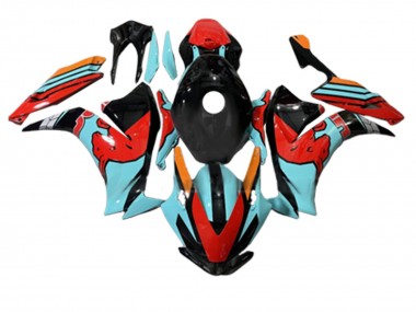 Buy 2012-2016 Honda CBR1000RR Motorcycle Fairings - Red Light Blue Glossy Black UK