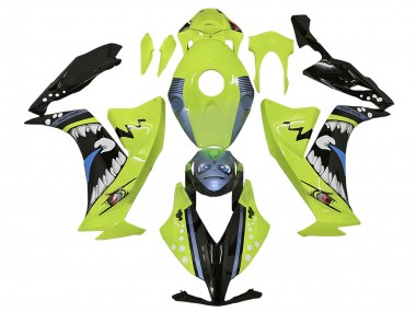 Buy 2012-2016 Honda CBR1000RR Motorcycle Fairings - Light Green Blue Glossy Black Shark UK
