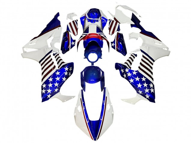 2017-2024 Honda CBR1000RR Motorcycle Fairings - White Blue Red Star UK